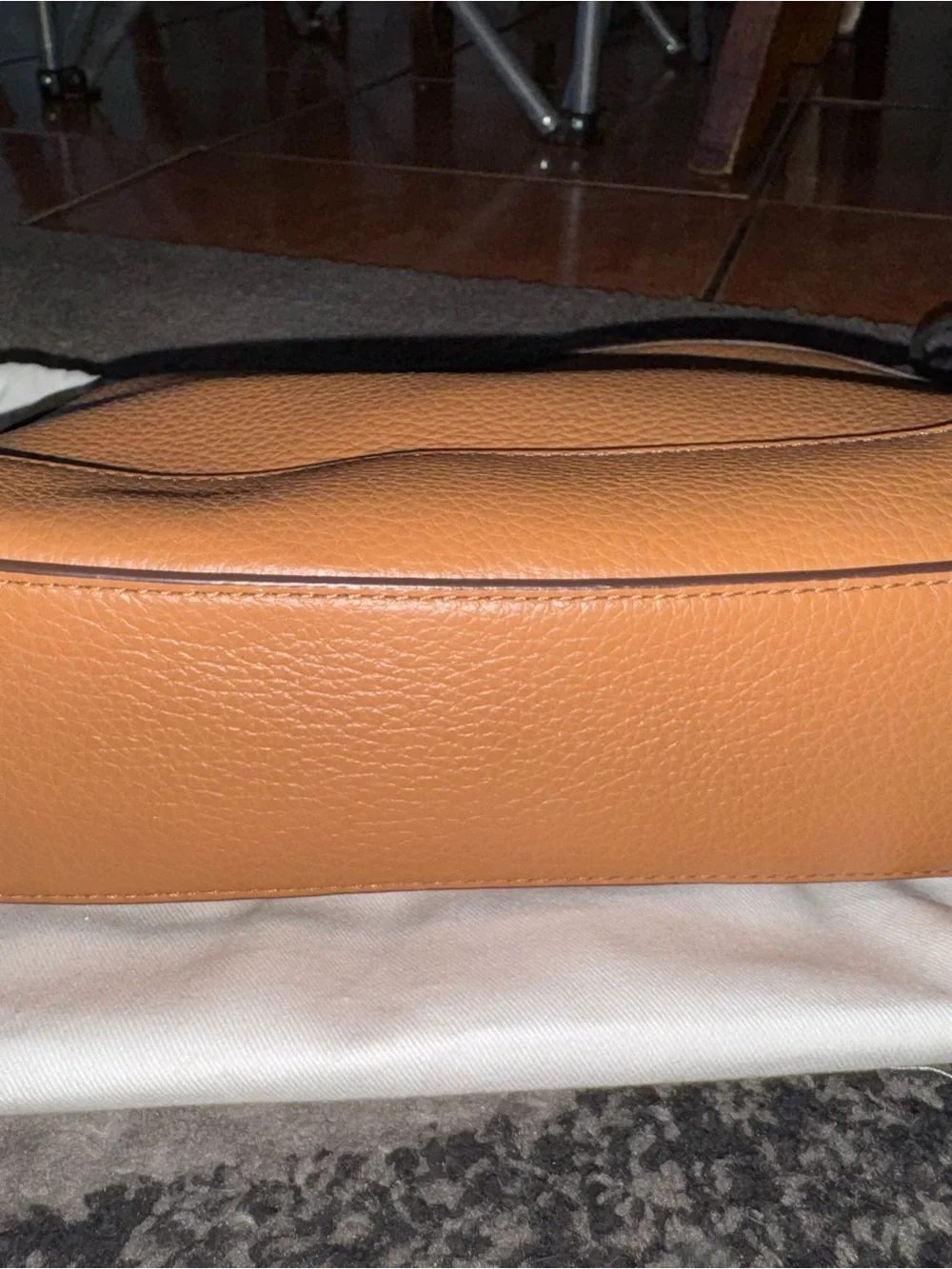 Coach Pebbled Leather Toiletry Pouch in Tan